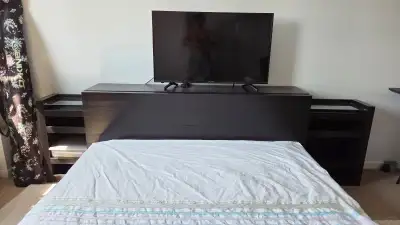Queen bed with built-in Storage, View more