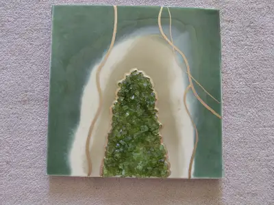 Wall art - Thalia Universal Abundance Resin Geode on Wood Panel, View more