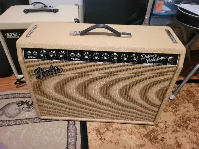 Fender deluex reverb amp limited edition great cond. With leather cover foot switch new tubes and th...