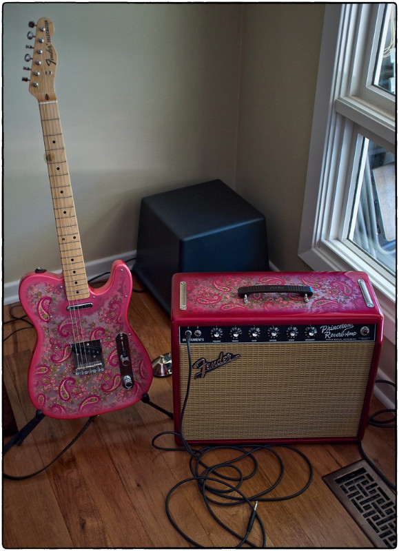 Paisley Telecaster and paisley Princeton reverb in Guitars in City of Toronto