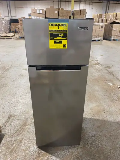 BRAND NEW Magic Chef 7.3 cu. ft. 2-Door Mini Fridge in Platinum , View more