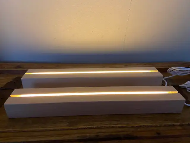New Wooden LED Light Display Base 2 Pieces  in Home Décor & Accents in Oshawa / Durham Region - Image 11