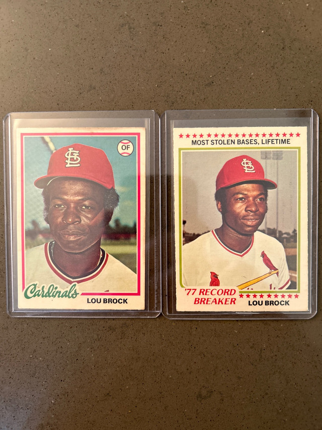 1978 Lou Brock Baseball Cards in Arts & Collectibles in Markham / York Region - Image 4