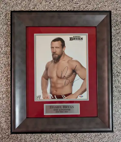 Daniel Bryan Danielson Signed Autographed Framed Photo PSA COA , View more