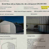 30x40x18 Quonset- Brand New On Pallets
