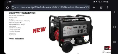 Honda Generator Gx390 6800 Continuous, View more