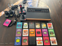 Atari 2600 6 switch with 18 games clean image newer adapter for 