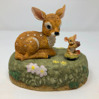 Vintage Nature’s Friends Deer Mouse Music Box Evergreen