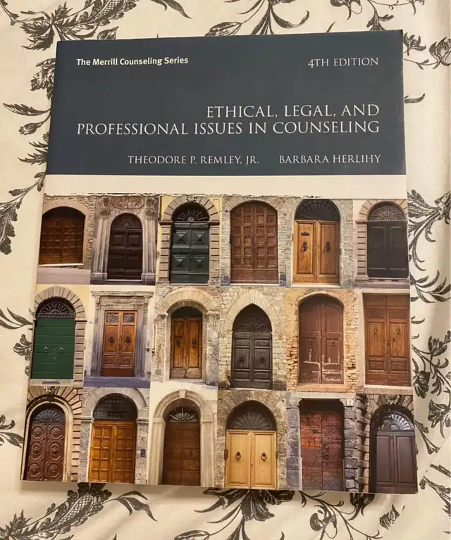 Ethical,Legal,and Professional Issues in Counselling Book628632665140501221