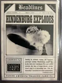 Hindenburg Explodes Headlines Card