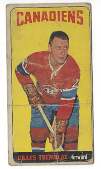 1964-65 Topps Hockey Card #2 Gilles Tremblay Montreal Canadiens