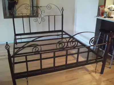 Bed frame stylish, unique (Queen), View more