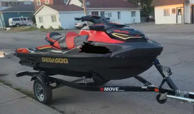 FOR SALE 2019 RXT-X 300 SEADOO & TRAILER SOUND SYSTEM LOW HOURS CURRENTLY 50HRS COVER TRAILER SCOM 7...