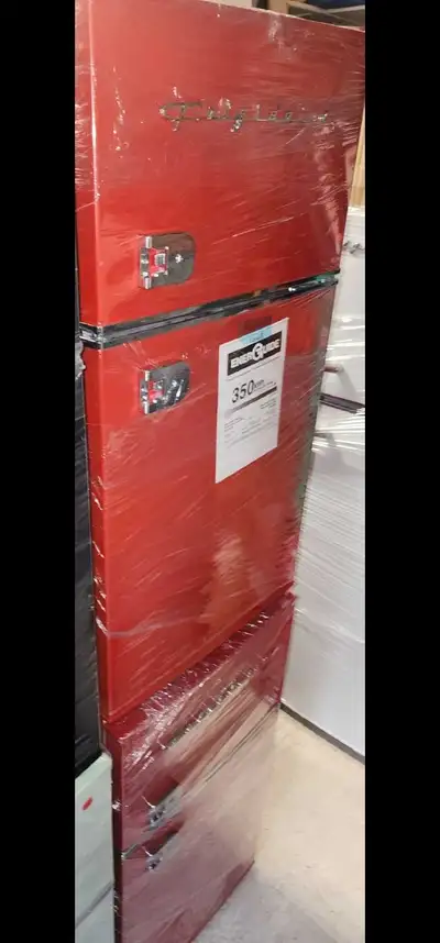 Retro RED Frigidaire Mini Fridge with Freezer, Small 2 Door, View more