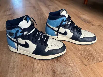 Size 8M Air Jordan 1 Retro High OG Obsidian 555088-140 Used VG, View more