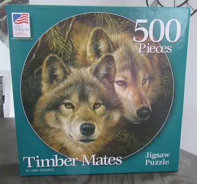 ROUND 20 1/2" Jigsaw Puzzle. Timber Mates COMPLETE, View more