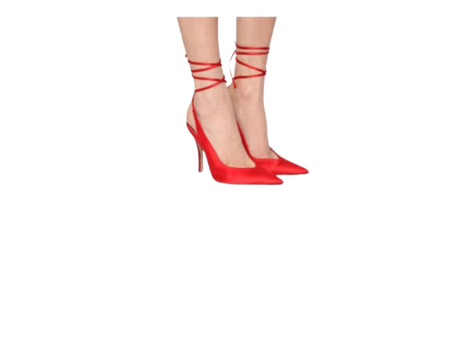 Women’s Red Point Toe Lace Up High Heels in Women's - Shoes in Winnipeg