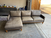 Used leather sectional / couch