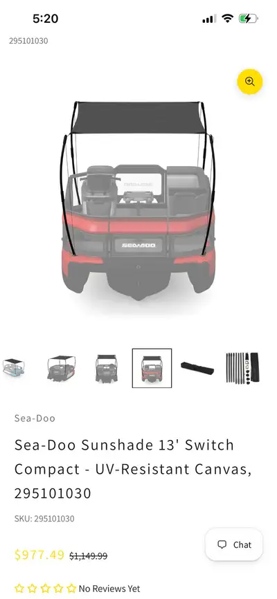 SeaDoo Switch Compact Sun Canopy, View more