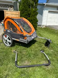 Instep Double Tow Bike Trailer & Stroller /chariot pousette vélo