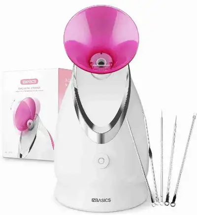 Facial Steamer EZBASICS lonic Face Steamer for Home Facial, Warm Mist Humidifier Atomizer for Face S...