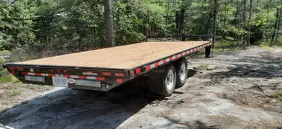 Canada Trailers 18 foot 9900 lb GVWR equipment trailer. 102 inch width. Tires ST225/75R15. Never use...