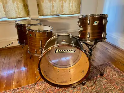 1970 Vintage Ludwig Drums 24,13,16,18 Shell Pack, View more