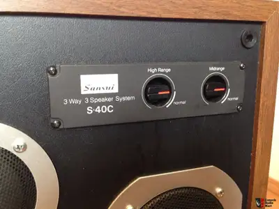 Sansui vintage S-40C 3-way speakers, View more