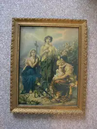 Framed Picture of Faith, Hope and Charity (Vintage)