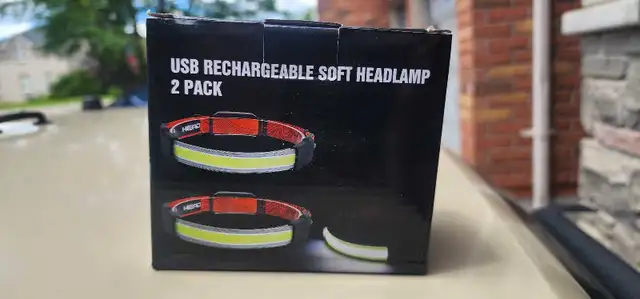 USB Rechargeable Soft Headlamp 2 Pack in Fishing, Camping & Outdoors in Mississauga / Peel Region - Image 5