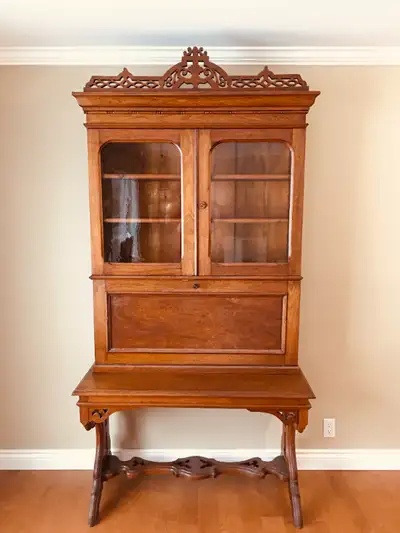 PRICE DROP  Antique Secretary, Writing Desk, Bookcase circa 1900, View more