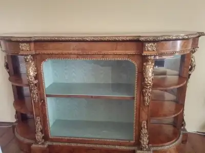 Circa 1860 burr walnut credenza, View more