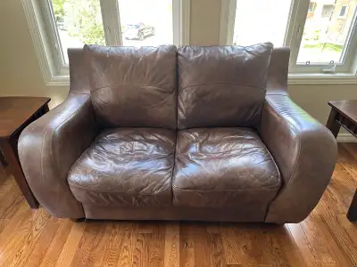 Leather Loveseat, View more