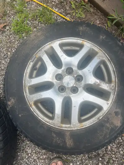Lightly used snow tires. Hankook ipike 215 65 r16 Tires are located in aylmer