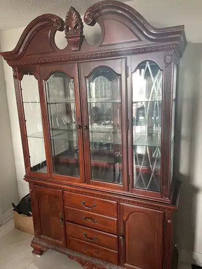 Traditional Wood China Cabinet, View more