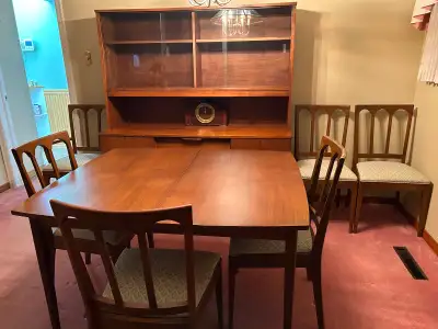 OBO Solid Walnut Vintage Mid-Century Modern Dining Room Set, View more