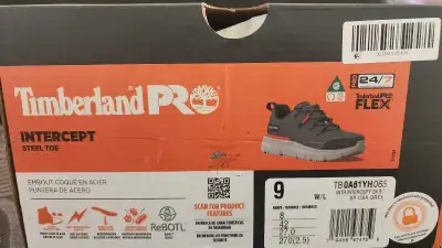 Brand new Timberland pro intercept size 9 mens, Safety shoes, steel toe and CSA certified. Cash only...