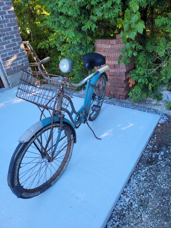 Old rusty Sunshine Waterloo balloon tire bicycle in Arts & Collectibles in Owen Sound