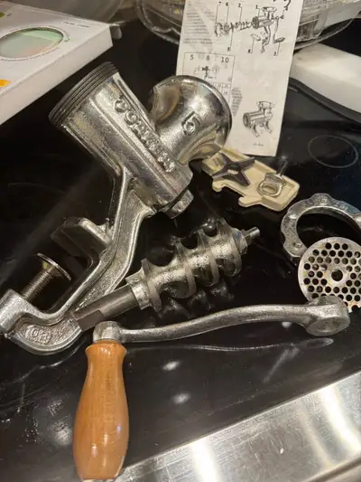 Perfect way to grind up your own meat at home. Yes there are electric ones but this little guy is ha...