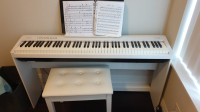 Roland FP-30 white piano + bench