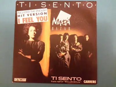 vinyle 45 rpm 7'' Matia Bazar Ti Sento 1986 comme neuf, View more