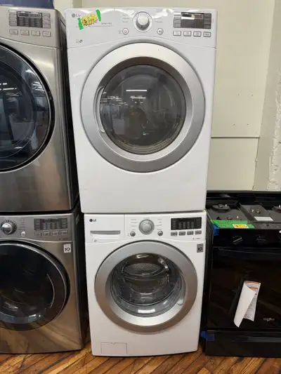  LG white washer dryer set, View more