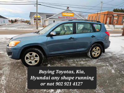 Buying Toyotas, Kia, Hyundai any condition, running or not etc