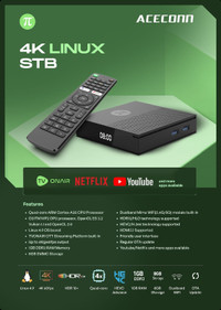 Iptv box retail and wholesale mag,Linux 4K,sword and subscriptio