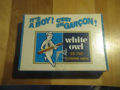 Vintage White Owl Cigar Box It's A Boy., View more