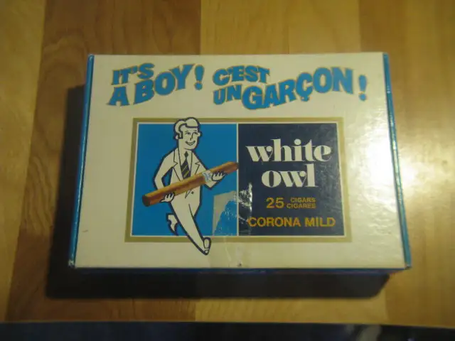 Vintage White Owl Cigar Box It's A Boy. in Other in Trois-Rivières - Image 2