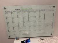 Quartet Infinity Magnetic Glass Dry-Erase Calendar Board, 36" x 