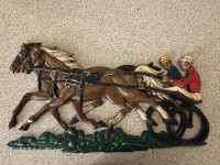 Vintage Metal Horse Racing Wall Decoration