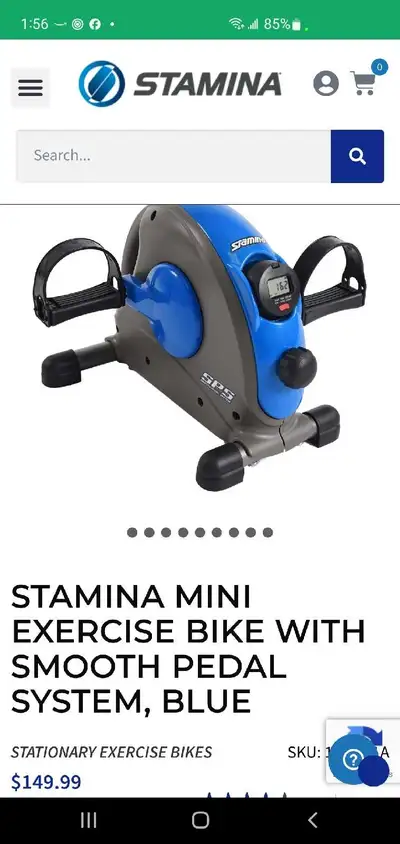 Stamina Mini Exercise Bike with Smooth Pedal System, View more