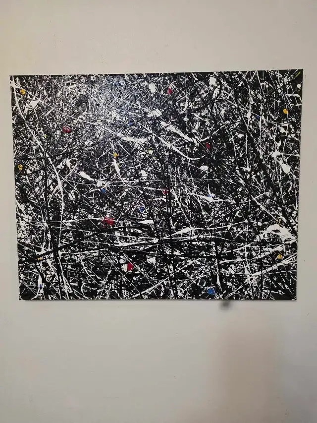Black web art decor $30